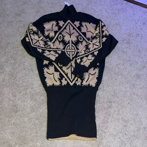 Claude Montana knitwear 100% wool sweater dress small medium